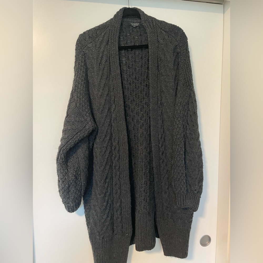 Topshop dark grey cardigan